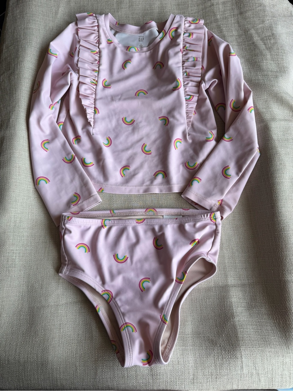 GAP Ruffle Rash Guard Rainbow Set - Picture 2 of 5